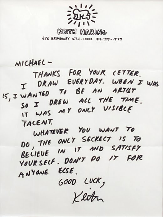 A Letter From Keith Haring to Basquiat