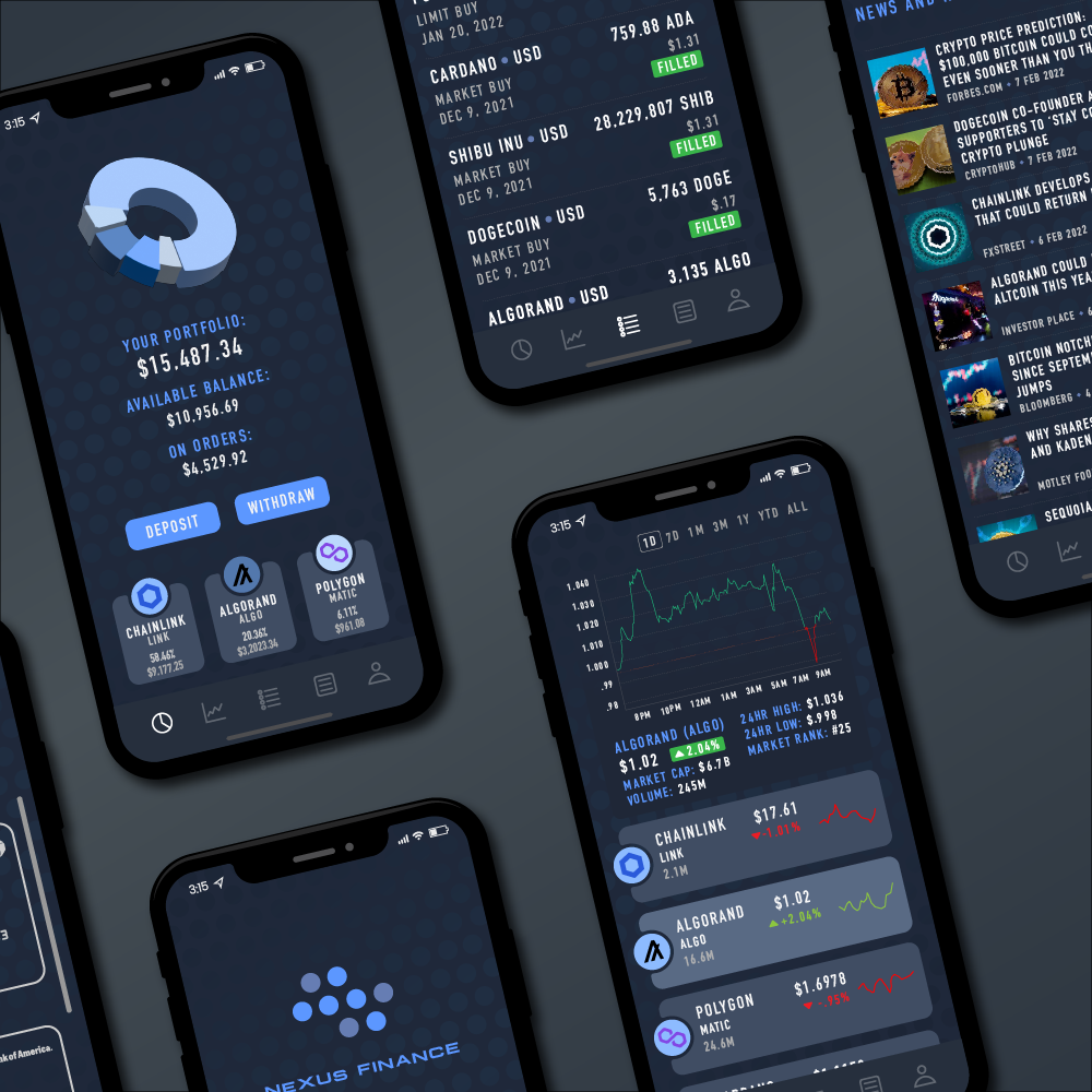 DESIGNER : Nexus Finance Cryptocurrency App - John Johnson - Creative ...